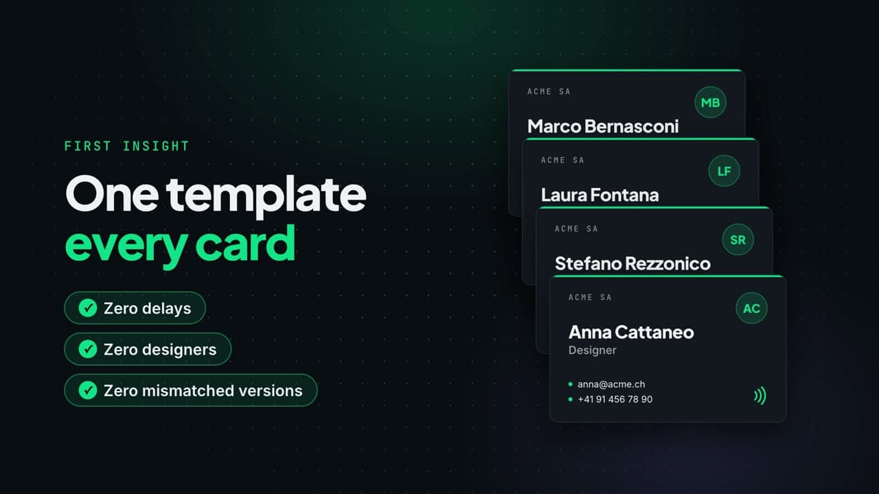 One template for every card on the team